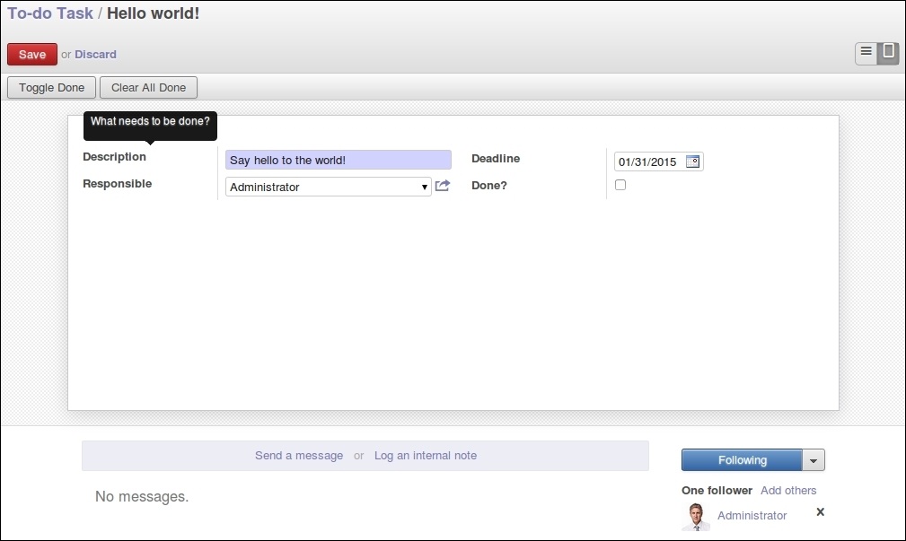 Gráfico 3.1 - Nuevo módulo para la aplicación To-Do